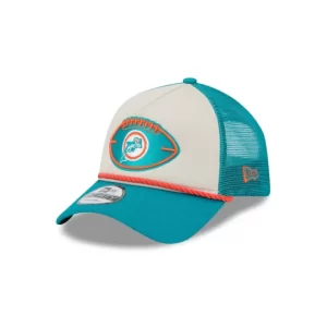 Caps* Miami Dolphins 2024 Historic Sideline 9FORTY AFrame Snapback Hat - KTGCaps - Baseball caps for various teams, purchased online at a discount