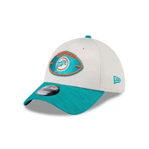 Caps* Miami Dolphins 2024 Historic Sideline 39THIRTY Stretch Fit Hat - KTGCaps - Baseball caps for various teams, purchased online at a discount