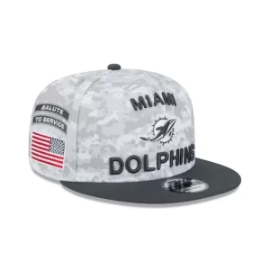 Caps* Miami Dolphins 2024 Salute to Service 9FIFTY Snapback Hat - KTGCaps - Baseball caps for various teams, purchased online at a discount