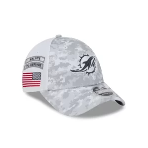 Caps* Miami Dolphins 2024 Salute to Service 9FORTY StretchSnap Hat - KTGCaps - Baseball caps for various teams, purchased online at a discount