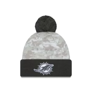 Caps* Miami Dolphins 2024 Salute to Service Pom Knit Hat - KTGCaps - Baseball caps for various teams, purchased online at a discount