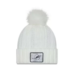 Caps* Miami Dolphins 2024 Salute to Service Womens Pom Knit Hat - KTGCaps - Baseball caps for various teams, purchased online at a discount