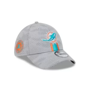 Caps* Miami Dolphins 2024 Sideline Gray 39THIRTY Stretch Fit Hat - KTGCaps - Baseball caps for various teams, purchased online at a discount