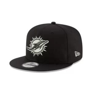 Caps* Miami Dolphins Black and White 9FIFTY Snapback Hat - KTGCaps - Baseball caps for various teams, purchased online at a discount