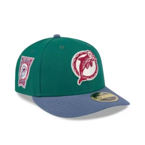 Caps* Miami Dolphins Green Gemstone Low Profile 59FIFTY Fitted Hat - KTGCaps - Baseball caps for various teams, purchased online at a discount