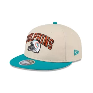 Caps* Miami Dolphins Historic Helmet Retro Crown 9FIFTY Snapback Hat - KTGCaps - Baseball caps for various teams, purchased online at a discount
