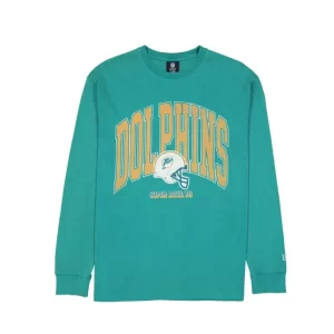 Caps* Miami Dolphins Oversized Essentials Long Sleeve TShirt - KTGCaps - Baseball caps for various teams, purchased online at a discount