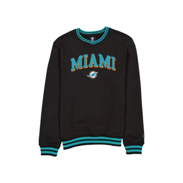 Caps* Miami Dolphins Sport Night Black Crewneck - KTGCaps - Baseball caps for various teams, purchased online at a discount