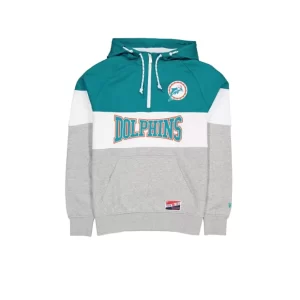 Caps* Miami Dolphins Throwback Color Block Hoodie - KTGCaps - Baseball caps for various teams, purchased online at a discount