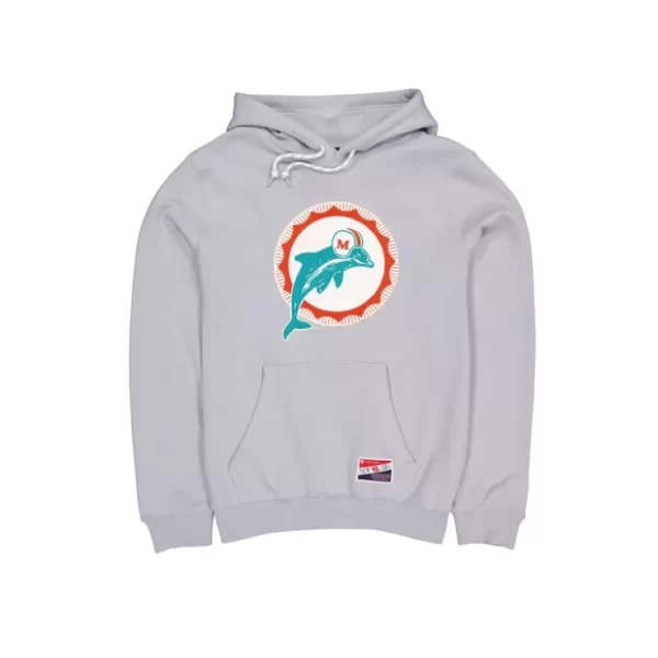 Caps* Miami Dolphins Throwback Gray Hoodie - KTGCaps - Baseball caps for various teams, purchased online at a discount