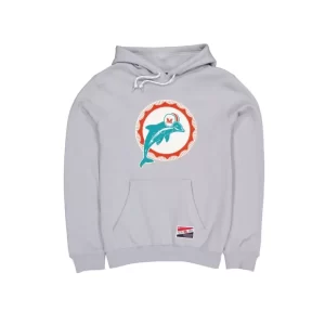 Caps* Miami Dolphins Throwback Gray Hoodie - KTGCaps - Baseball caps for various teams, purchased online at a discount