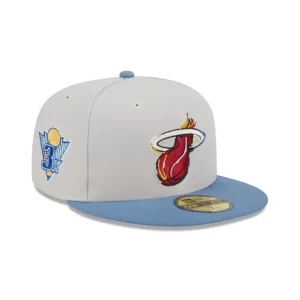 Caps* Miami Heat Color Brush 59FIFTY Fitted Hat - KTGCaps - Baseball caps for various teams, purchased online at a discount