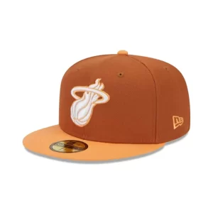 Caps* Miami Heat Color Pack Earthy Brown 59FIFTY Fitted Hat - KTGCaps - Baseball caps for various teams, purchased online at a discount