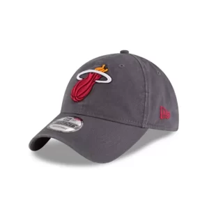 Caps* Miami Heat Core Classic Gray 9TWENTY Adjustable Hat - KTGCaps - Baseball caps for various teams, purchased online at a discount