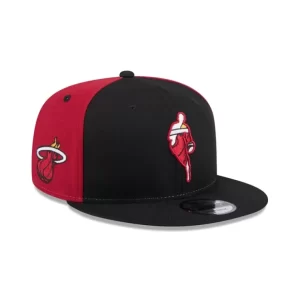 Caps* Miami Heat Front Logoman 9FIFTY Snapback Hat - KTGCaps - Baseball caps for various teams, purchased online at a discount