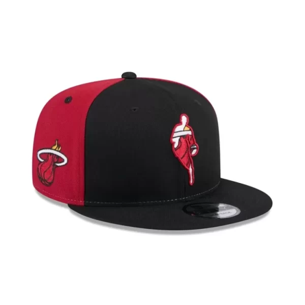 Caps* Miami Heat Front Logoman 9FIFTY Snapback Hat - KTGCaps - Baseball caps for various teams, purchased online at a discount