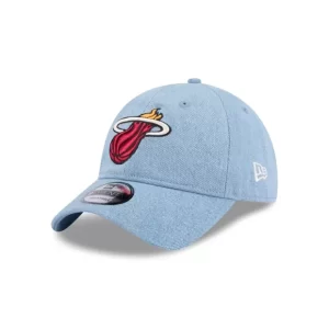 Caps* Miami Heat Washed Denim 9TWENTY Adjustable Hat - KTGCaps - Baseball caps for various teams, purchased online at a discount