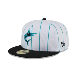 Caps* Miami Marlins 2024 Batting Practice 59FIFTY Fitted Hat - KTGCaps - Baseball caps for various teams, purchased online at a discount