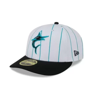 Caps* Miami Marlins 2024 Batting Practice Low Profile 59FIFTY Fitted Hat - KTGCaps - Baseball caps for various teams, purchased online at a discount