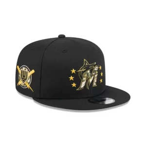 Caps* Miami Marlins Armed Forces Day 2024 9FIFTY Snapback Hat - KTGCaps - Baseball caps for various teams, purchased online at a discount