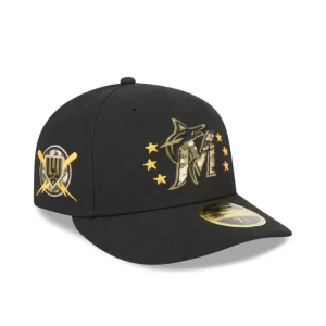 Caps* Miami Marlins Armed Forces Day 2024 Low Profile 59FIFTY Fitted Hat - KTGCaps - Baseball caps for various teams, purchased online at a discount