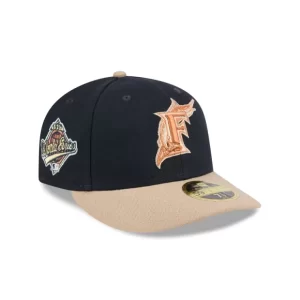 Caps* Miami Marlins Blue Ivory Low Profile 59FIFTY Fitted Hat - KTGCaps - Baseball caps for various teams, purchased online at a discount