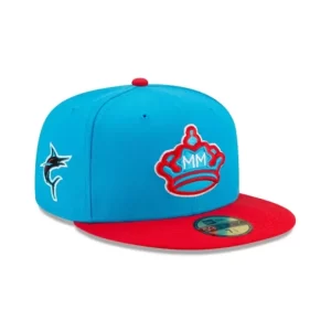 Caps* Miami Marlins City Connect 59FIFTY Fitted Hat - KTGCaps - Baseball caps for various teams, purchased online at a discount