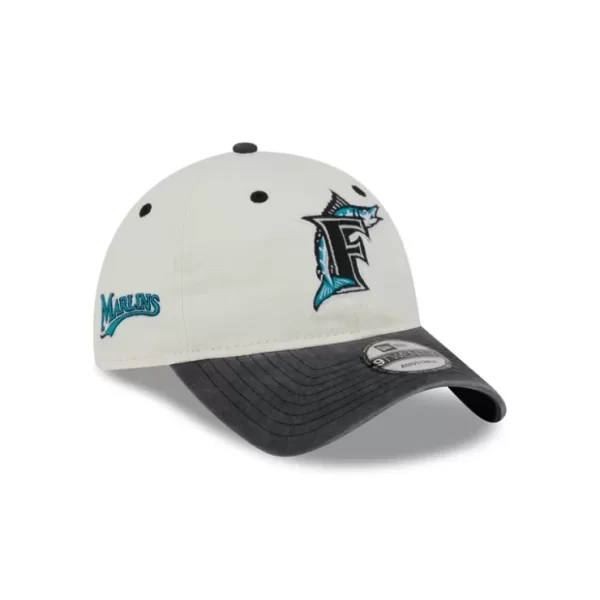Caps* Miami Marlins Classic Sidescript 9TWENTY Adjustable Hat - KTGCaps - Baseball caps for various teams, purchased online at a discount