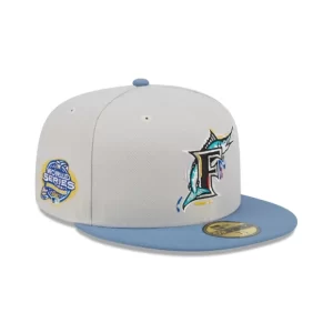 Caps* Miami Marlins Color Brush 59FIFTY Fitted Hat - KTGCaps - Baseball caps for various teams, purchased online at a discount