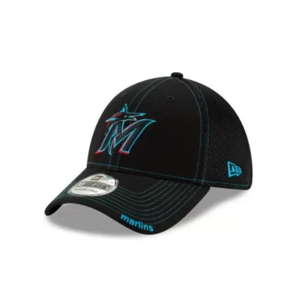 Caps* Miami Marlins NEO 39THIRTY Stretch Fit Hat - KTGCaps - Baseball caps for various teams, purchased online at a discount