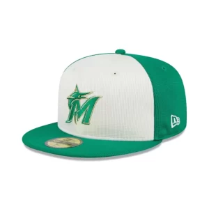 Caps* Miami Marlins St Patricks Day 2024 59FIFTY Fitted Hat - KTGCaps - Baseball caps for various teams, purchased online at a discount