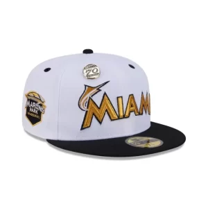 Caps* Miami Marlins 70th Anniversary 59FIFTY Fitted Hat - KTGCaps - Baseball caps for various teams, purchased online at a discount