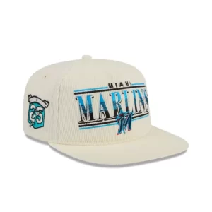 Caps* Miami Marlins Throwback Corduroy Golfer Hat - KTGCaps - Baseball caps for various teams, purchased online at a discount