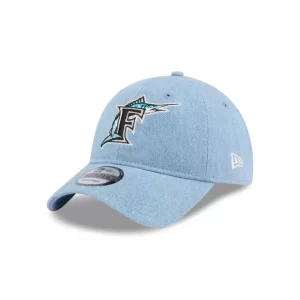 Caps* Miami Marlins Washed Denim 9TWENTY Adjustable Hat - KTGCaps - Baseball caps for various teams, purchased online at a discount