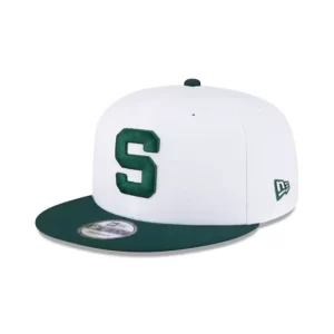 Caps* Michigan State Spartans White 9FIFTY Snapback Hat - KTGCaps - Baseball caps for various teams, purchased online at a discount