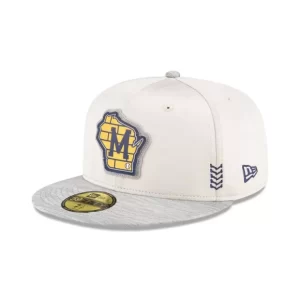 Caps* Milwaukee Brewers 2024 Clubhouse Stone 59FIFTY Fitted Hat - KTGCaps - Baseball caps for various teams, purchased online at a discount
