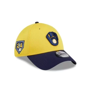 Caps* Milwaukee Brewers 2024 Spring Training 39THIRTY Stretch Fit Hat - KTGCaps - Baseball caps for various teams, purchased online at a discount