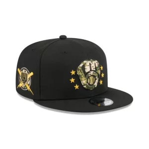 Caps* Milwaukee Brewers Armed Forces Day 2024 9FIFTY Snapback Hat - KTGCaps - Baseball caps for various teams, purchased online at a discount
