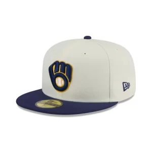 Caps* Milwaukee Brewers Chrome 59FIFTY Fitted Hat - KTGCaps - Baseball caps for various teams, purchased online at a discount