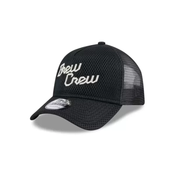Caps* Milwaukee Brewers City Mesh 9FORTY AFrame Trucker Hat - KTGCaps - Baseball caps for various teams, purchased online at a discount