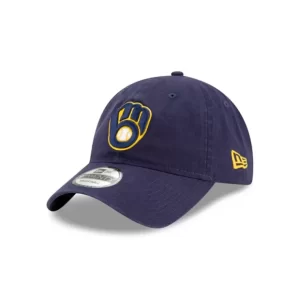 Caps* Milwaukee Brewers Core Classic Blue 9TWENTY Adjustable Hat - KTGCaps - Baseball caps for various teams, purchased online at a discount