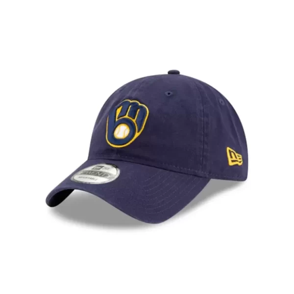 Caps* Milwaukee Brewers Core Classic Blue 9TWENTY Adjustable Hat - KTGCaps - Baseball caps for various teams, purchased online at a discount