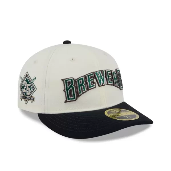 Caps* Milwaukee Brewers Forest Visor Retro Crown 59FIFTY Fitted Hat - KTGCaps - Baseball caps for various teams, purchased online at a discount