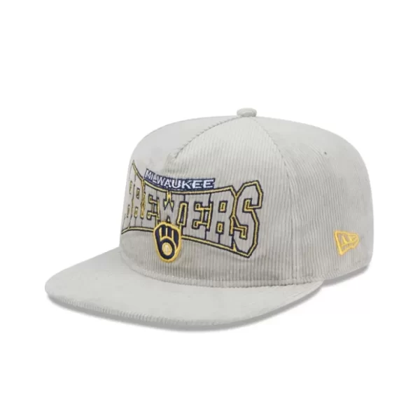 Caps* Milwaukee Brewers Gray Cord Golfer Hat - KTGCaps - Baseball caps for various teams, purchased online at a discount