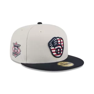 Caps* Milwaukee Brewers Independence Day 2024 59FIFTY Fitted Hat - KTGCaps - Baseball caps for various teams, purchased online at a discount