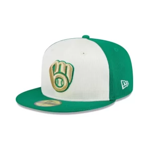 Caps* Milwaukee Brewers St Patricks Day 2024 59FIFTY Fitted Hat - KTGCaps - Baseball caps for various teams, purchased online at a discount