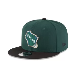 Caps* Milwaukee Bucks Basic Two Tone 9FIFTY Snapback Hat - KTGCaps - Baseball caps for various teams, purchased online at a discount