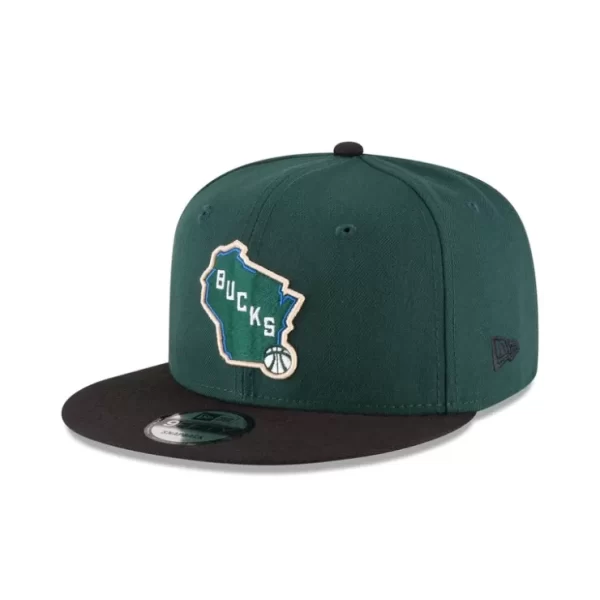 Caps* Milwaukee Bucks Basic Two Tone 9FIFTY Snapback Hat - KTGCaps - Baseball caps for various teams, purchased online at a discount