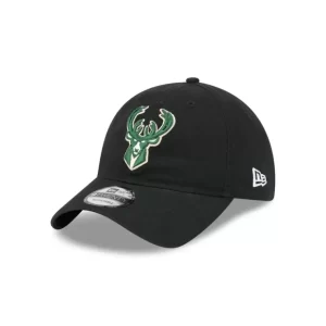Caps* Milwaukee Bucks Black 9TWENTY Adjustable Hat - KTGCaps - Baseball caps for various teams, purchased online at a discount