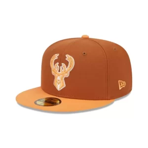 Caps* Milwaukee Bucks Color Pack Earthy Brown 59FIFTY Fitted Hat - KTGCaps - Baseball caps for various teams, purchased online at a discount